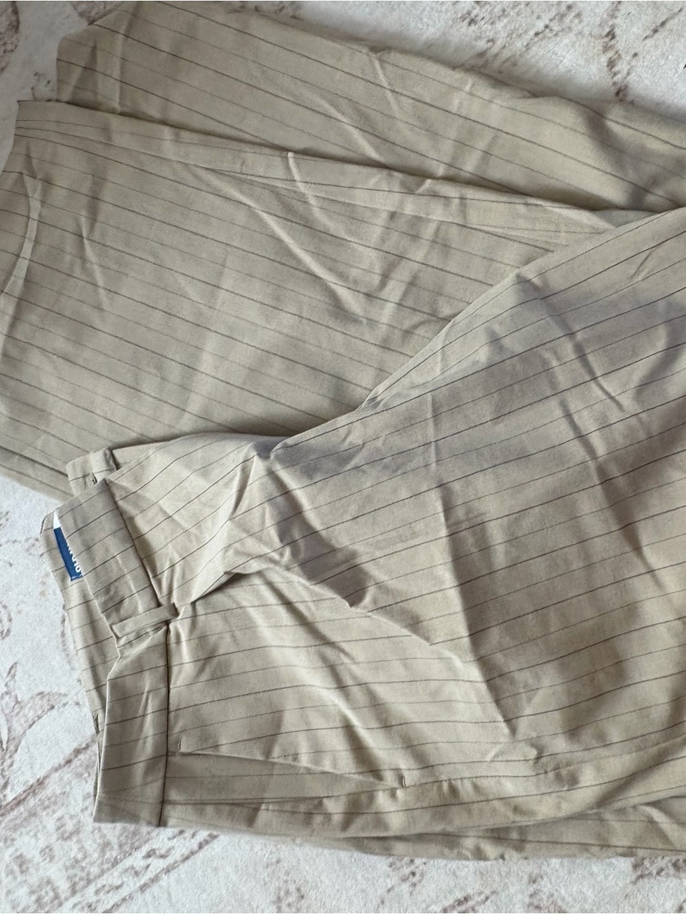 Old Navy Women's Pinstripe Trousers in Light Beige